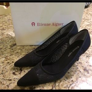 New never worn Etienne Aigner black heels 9 medium